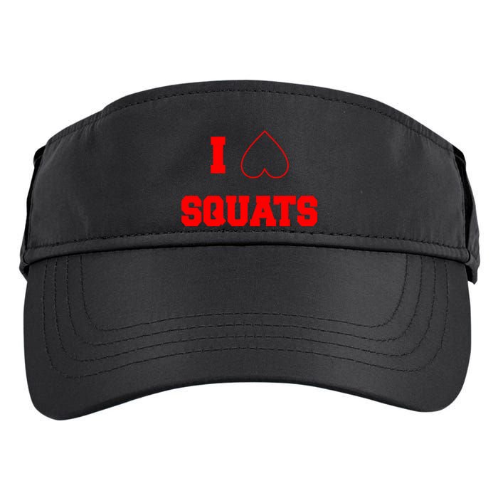 I Love Squats Heart Logo Adult Drive Performance Visor