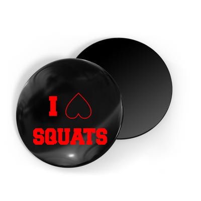 I Love Squats Heart Logo Magnet