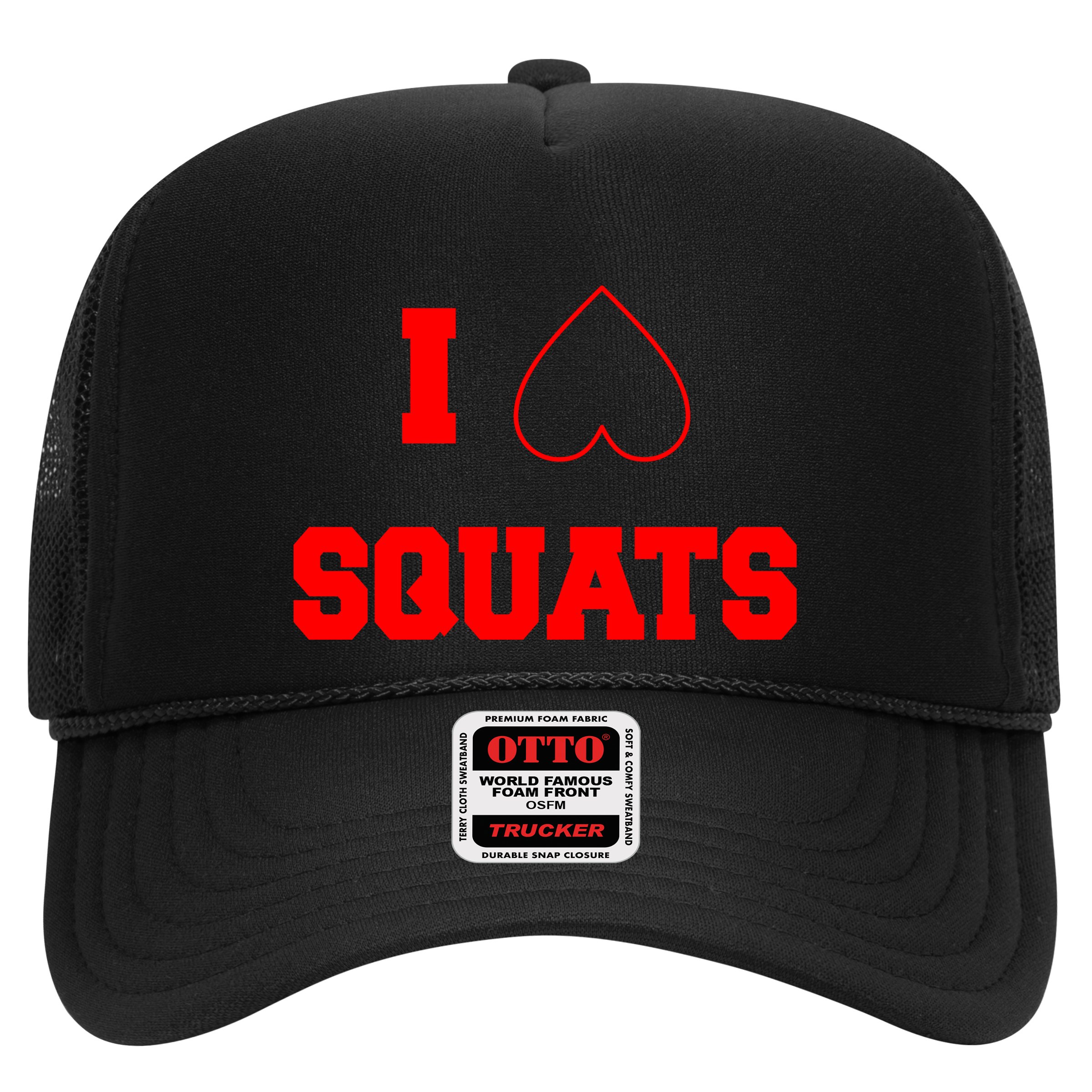I Love Squats Heart Logo Hat