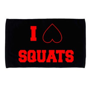 I Love Squats Heart Logo Microfiber Hand Towel