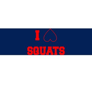 I Love Squats Heart Logo Bumper Sticker