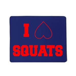 I Love Squats Heart Logo Mousepad