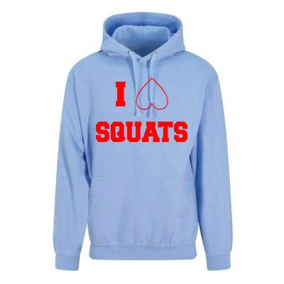 I Love Squats Heart Logo Unisex Surf Hoodie