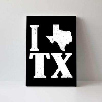 I Love Texas Canvas