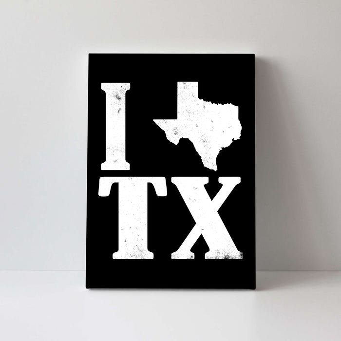 I Love Texas Canvas