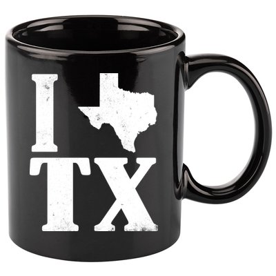 I Love Texas 11oz C Handle Ceramic Mug