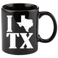 I Love Texas 11oz C Handle Ceramic Mug