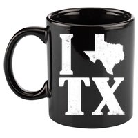 I Love Texas 11oz C Handle Ceramic Mug