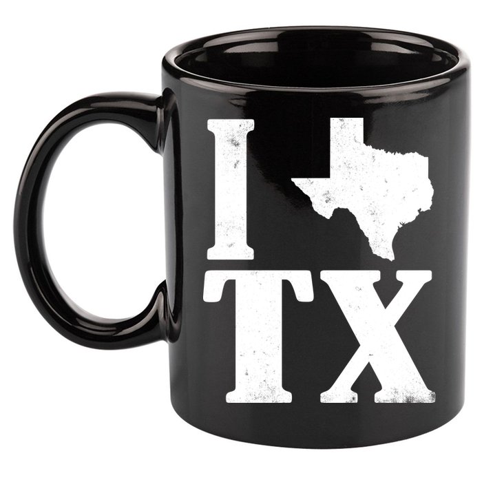 I Love Texas 11oz C Handle Ceramic Mug