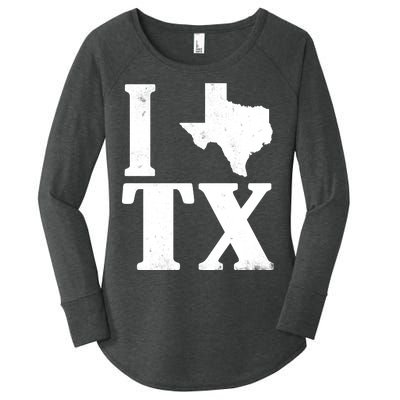 I Love Texas Women's Perfect Tri Tunic Long Sleeve Shirt