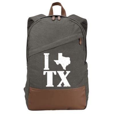 I Love Texas Cotton Canvas Backpack