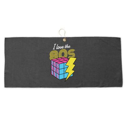 I Love The 80s Lightning Rubik Large Microfiber Waffle Golf Towel