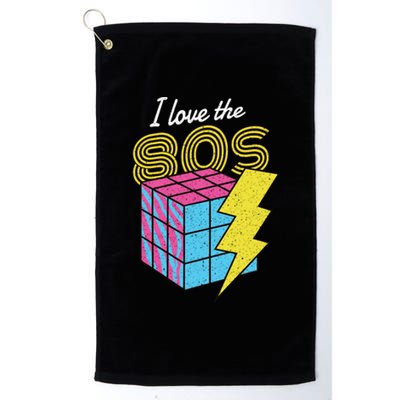 I Love The 80s Lightning Rubik Platinum Collection Golf Towel