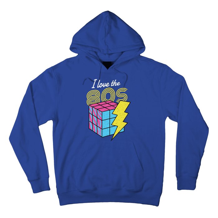 I Love The 80s Lightning Rubik Hoodie