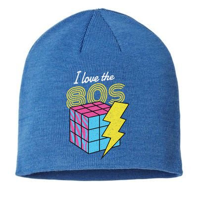 I Love The 80s Lightning Rubik Sustainable Beanie