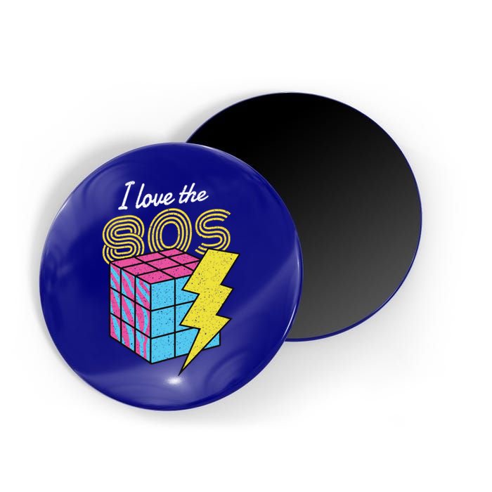 I Love The 80s Lightning Rubik Magnet