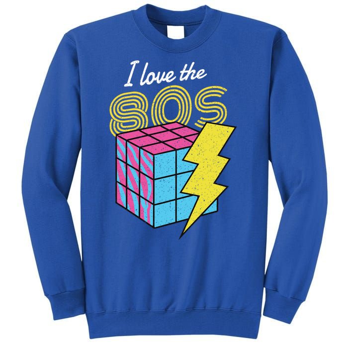 I Love The 80s Lightning Rubik Tall Sweatshirt