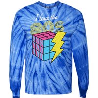 I Love The 80s Lightning Rubik Tie-Dye Long Sleeve Shirt