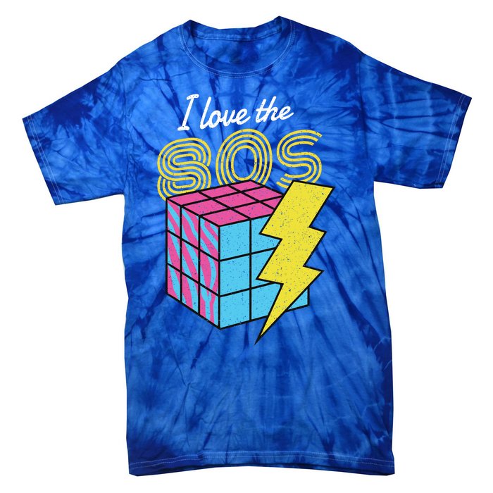 I Love The 80s Lightning Rubik Tie-Dye T-Shirt