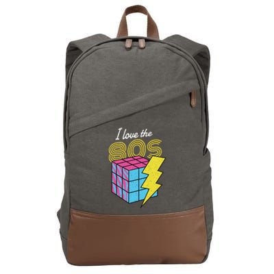 I Love The 80s Lightning Rubik Cotton Canvas Backpack