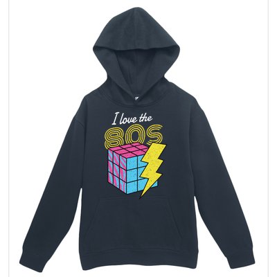 I Love The 80s Lightning Rubik Urban Pullover Hoodie