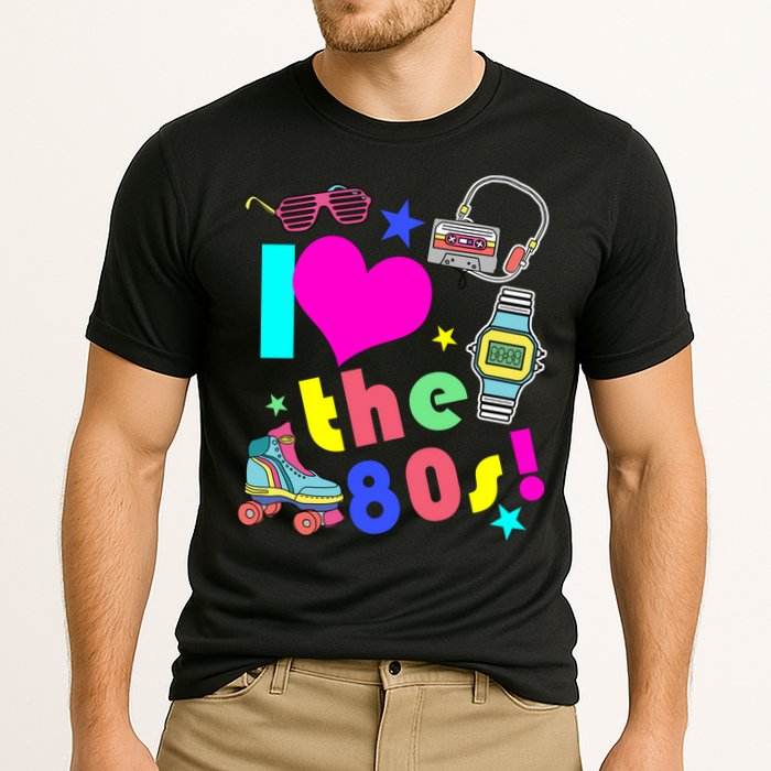 I Love The 80s Retro Party Mash-up Cooling Performance Crew T-Shirt