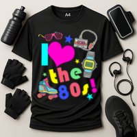 I Love The 80s Retro Party Mash-up Cooling Performance Crew T-Shirt