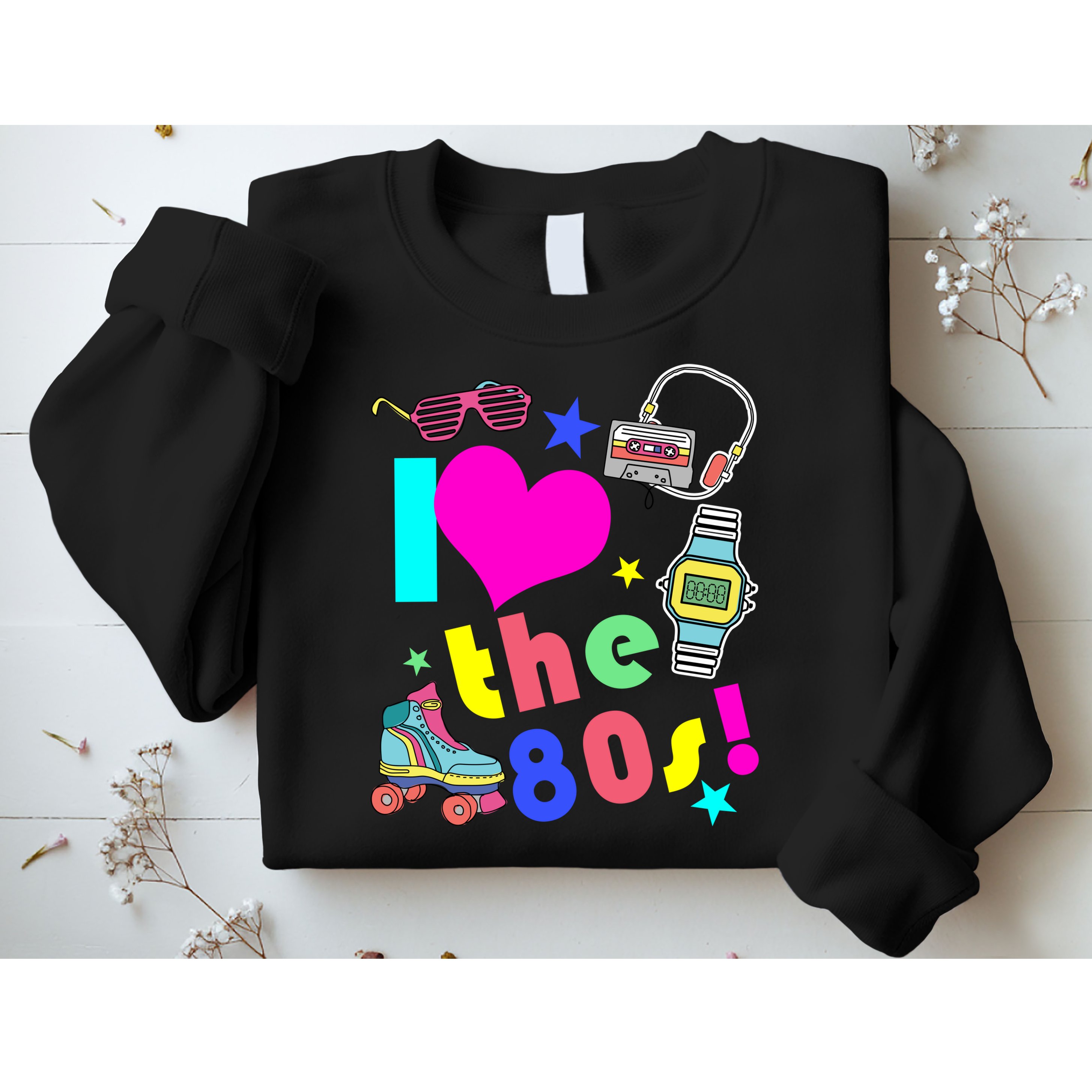 I Love The 80s Retro Party Mash-up Sweatshirt