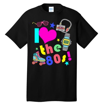 I Love The 80s Retro Party Mash-up Tall T-Shirt