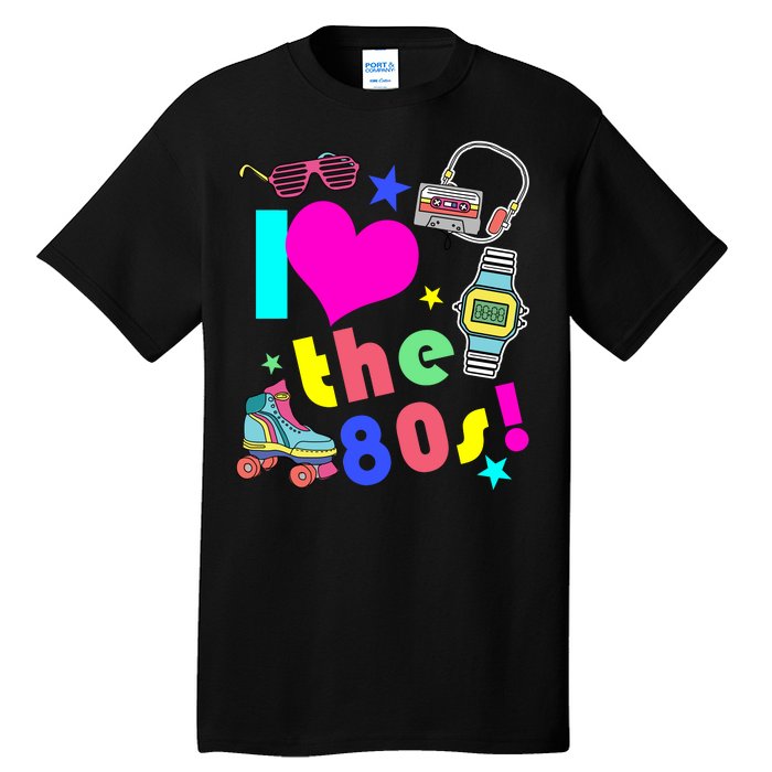 I Love The 80s Retro Party Mash-up Tall T-Shirt