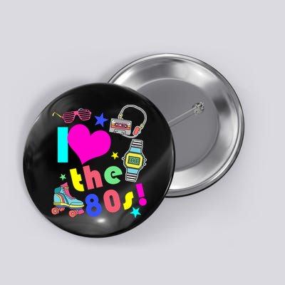 I Love The 80s Retro Party Mash-up Button