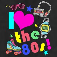 I Love The 80s Retro Party Mash-up Adult Drive Performance Visor