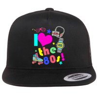 I Love The 80s Retro Party Mash-up Flatbill Hat