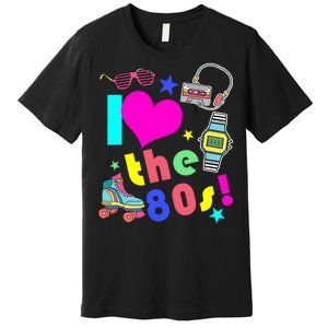 I Love The 80s Retro Party Mash-up Premium T-Shirt