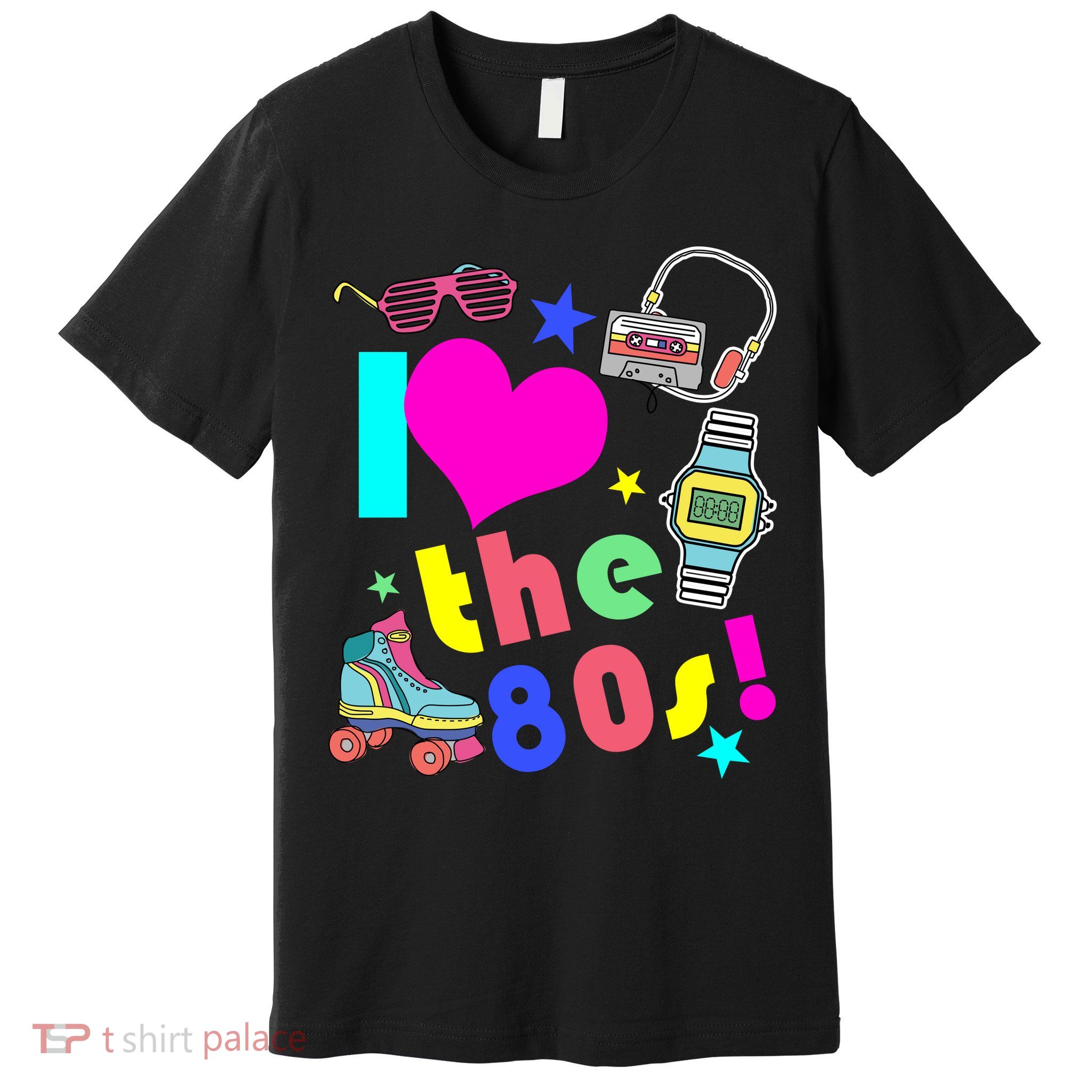 I Love The 80s Retro Party Mash-up Premium T-Shirt