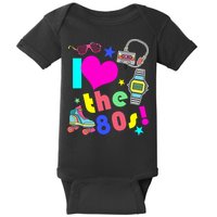 I Love The 80s Retro Party Mash-up Baby Bodysuit