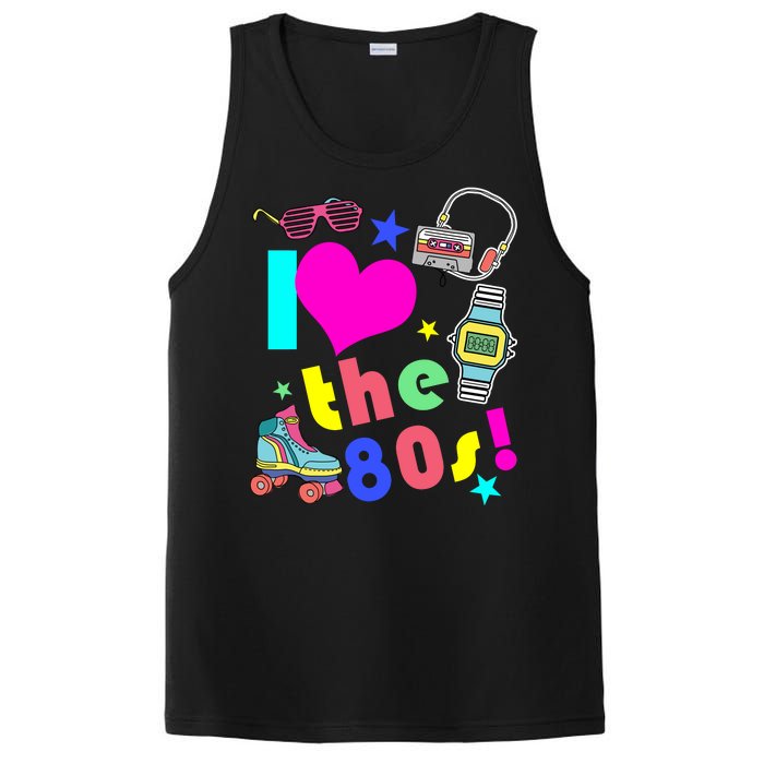 I Love The 80s Retro Party Mash-up PosiCharge Competitor Tank