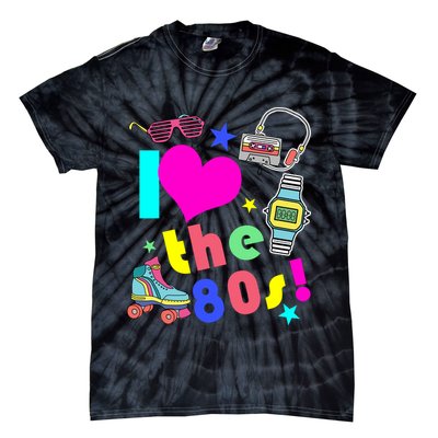 I Love The 80s Retro Party Mash-up Tie-Dye T-Shirt