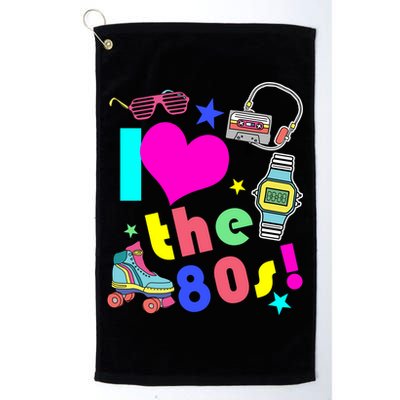 I Love The 80s Retro Party Mash-up Golf Towel