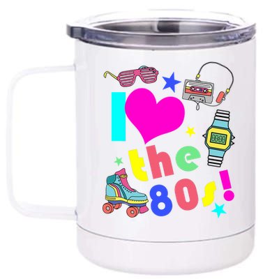 I Love The 80s Retro Party Mash-up 12 oz Stainless Steel Tumbler Cup