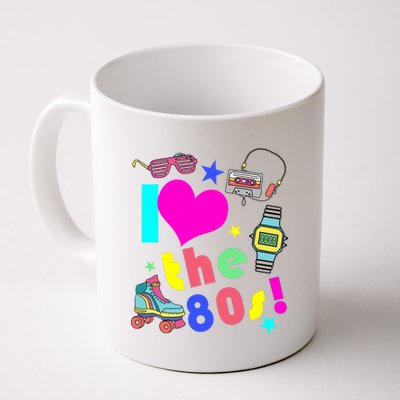 I Love The 80s Retro Party Mash-up Coffee Mug