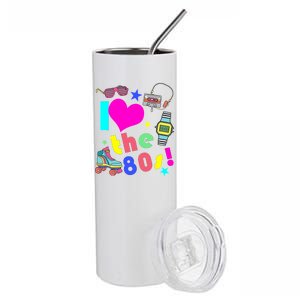 I Love The 80s Retro Party Mash-up Stainless Steel Tumbler