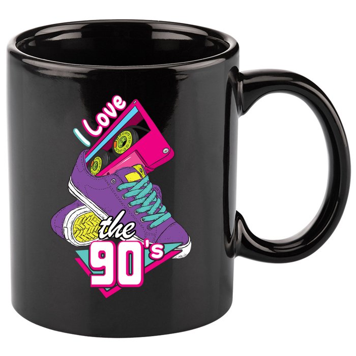 I love the 90s 11oz C Handle Ceramic Mug