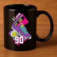 I love the 90s 11oz C Handle Ceramic Mug