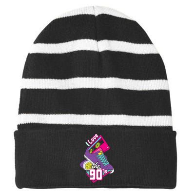 I love the 90s Striped Beanie with Solid Band