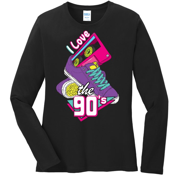 I love the 90s Ladies Long Sleeve Shirt