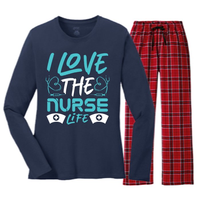 I love The Nurse Life Women's Long Sleeve Flannel Pajama Set 