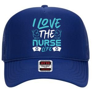 I love The Nurse Life High Crown Mesh Back Trucker Hat