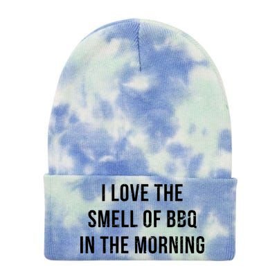 I Love The Smell Of BBQ In The Morning Tie Dye 12in Knit Beanie