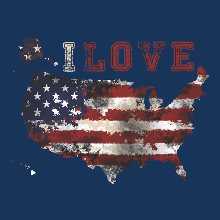I Love The United States Bucket Hat